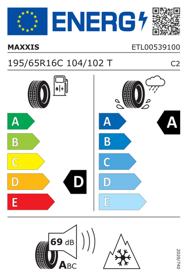 Pneus Maxxis VANSMART AS AL2 195/65 R16 104T