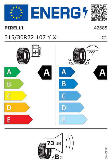 Pneus Pirelli P Zero PZ4 XL FR 315/30 R22 107Y