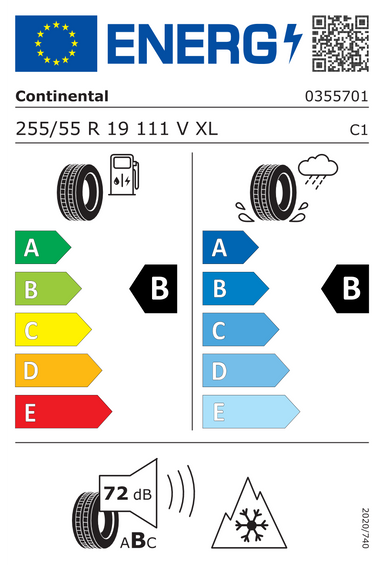 4x ROUES 19 Hiver VW TOUAREG II CR Continental 255/55 R19