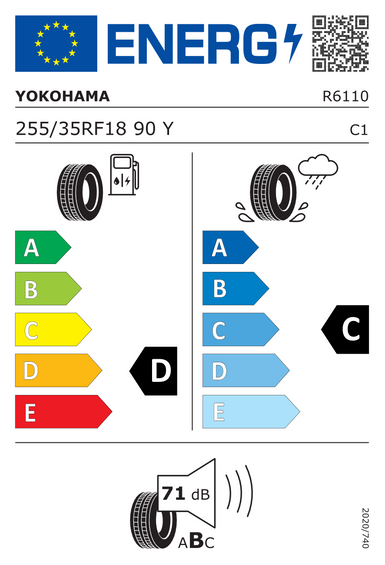 Pneus Yokohama ADVAN Sport V103S RPB Z.P.S. 255/35 R18 90Y