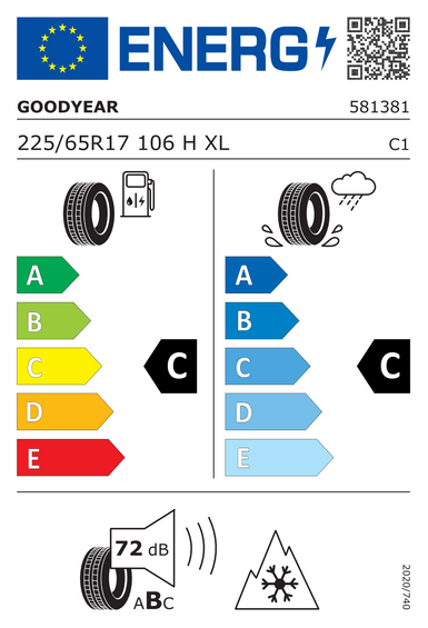 Pneus Goodyear ULTRAGRIP PERFORMANCE+ SUV XL 225/65 R17 106H