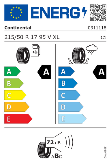 Pneus Continental EcoContact 6 XL 215/50 R17 95V