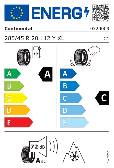 Pneus Continental AllSeasonContact 2 XL FR 285/45 R20 112Y