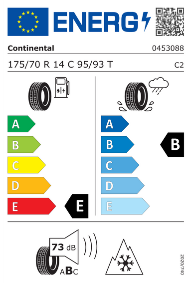 Pneus Continental VanContact Winter 175/70 R14 95T