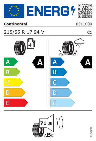 Pneus Continental EcoContact 6 AO 215/55 R17 94V