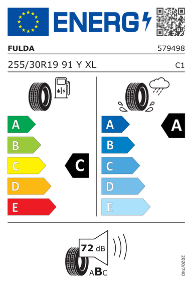 Pneus Fulda SPORTCONTROL 2 XL FP 255/30 R19 91Y