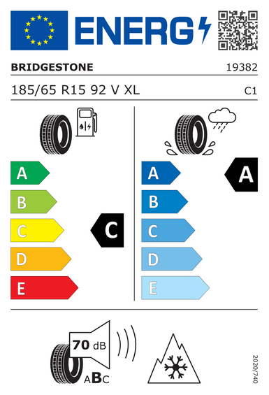Pneus Bridgestone WEATHER CONTROL A005 EVO XL 185/65 R15 92V