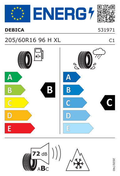 4x ROUES 16 Hiver RENAULT GRAND SCENIC II JM SCENIC II JM Dębica 205/60 R16