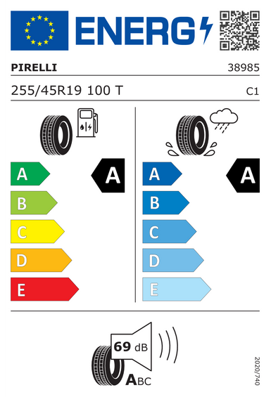 Pneus Pirelli Cinturato P7 (P7C2) FR Seal Inside ELT (+) 255/45 R19 100T