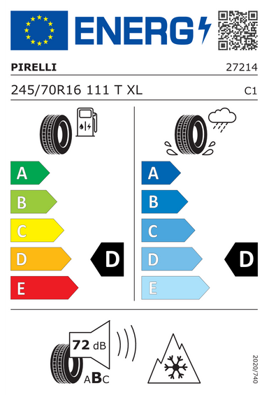 Pneus Pirelli Scorpion A/T Plus XL FR 245/70 R16 111T