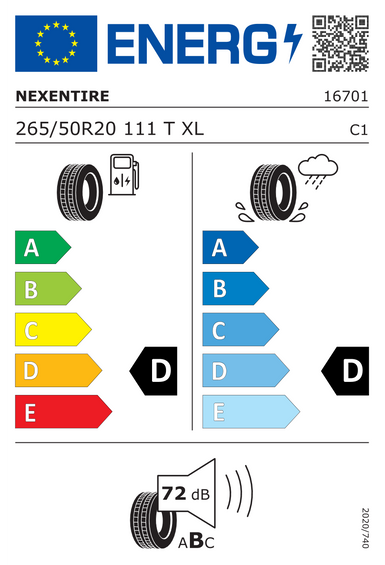 Pneus Nexen Roadian AT 4X4 XL RPB 265/50 R20 111T
