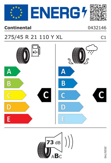 Pneus Continental CrossContact LX Sport XL FR 275/45 R21 110Y