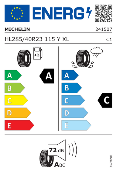 Pneus Michelin PRIMACY ALL SEASON 285/40 R23 115Y